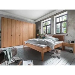 Schlafzimmermöbel Set aus Kernbuche - Eudrinia (vierteilig)