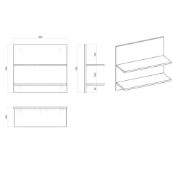 Schlafzimmermöbel Set in Weiß Pinie - Tramos (vierteilig)