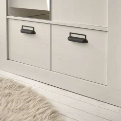 Schlafzimmermöbel Set mit 90x200 Bett - Tramos (vierteilig)