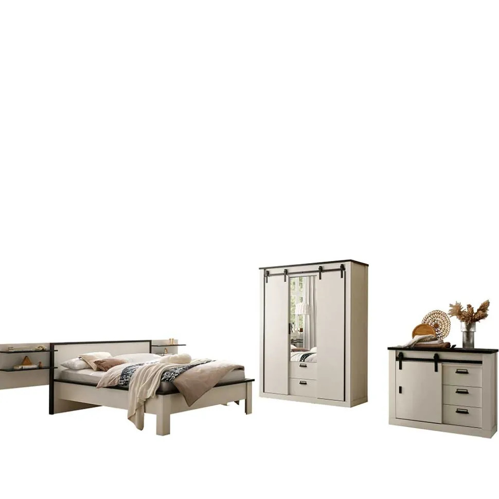 Schlafzimmer-Möbel-Set mit Bett 140x200 - Tramos (fünfteilig)