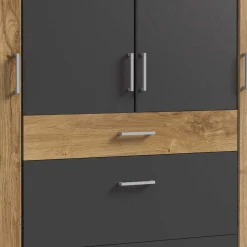 Schlafzimmerschrank in Plankeneiche Dekor - Leviza