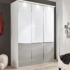 Schlafzimmer-Schrank mit Glas zweifarbig - Pascan