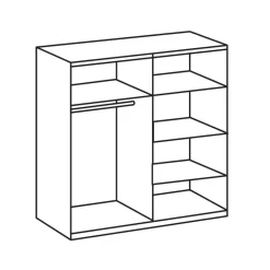 Schlafzimmerschrank Rommino mit Spiegeltüren