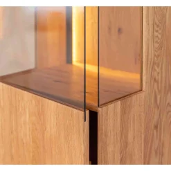 Schlanke Vitrine mit LED Beleuchtung - Cocondar