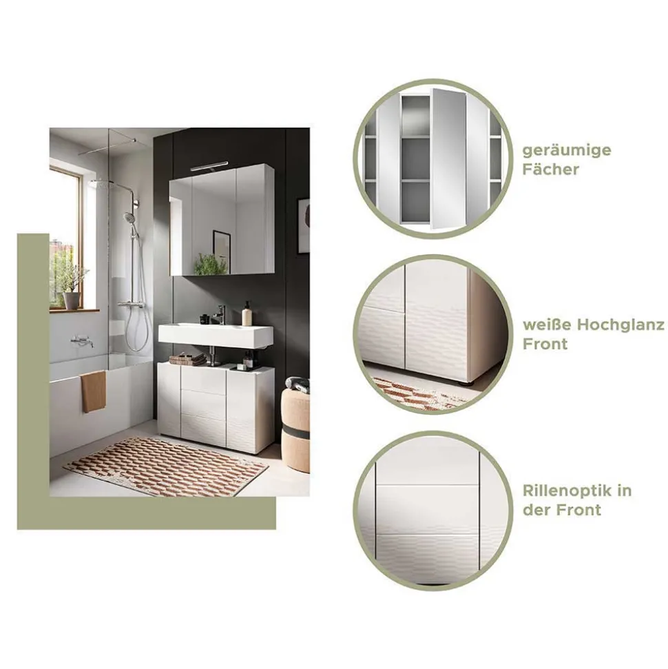 Schmale Waschplatz Kombi 38 cm breit - Vitablos (zweiteilig)