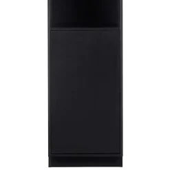 Schmaler Hochschrank in Schwarz Kiefernholz teilmassiv - Niwidus