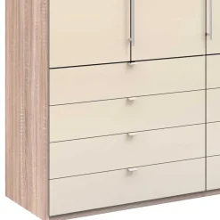 Schmaler Kleiderschrank in Cremefarben - Rativian