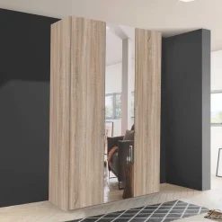 Schmaler Schlafzimmer-Schrank mit Spiegel - Zayun