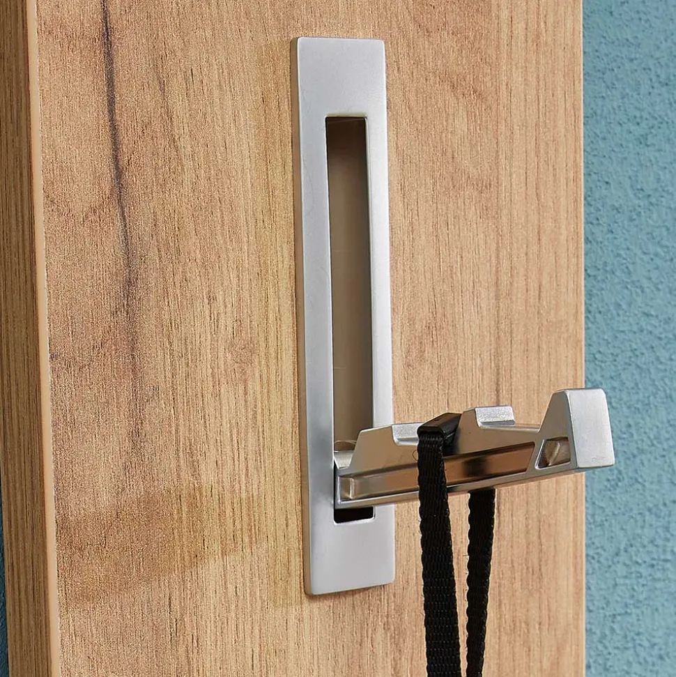 Schmales Garderoben Paneel Reestyl in Eichefarben