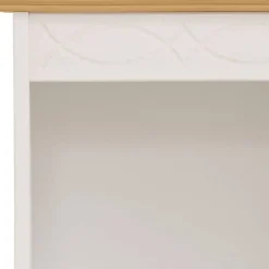 Schmales Regal in Weiß und Honigfarben - Zentra