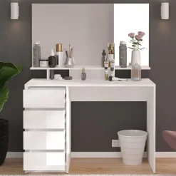 Schminktisch mit Spiegel & Ablage - Evyla