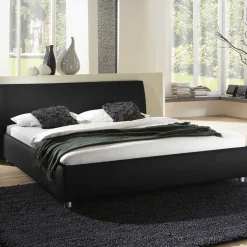 Schönes Stoffbett Fidelphia in Schwarz