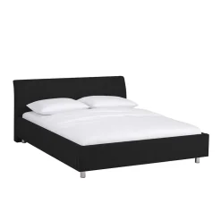 Schönes Stoffbett Fidelphia in Schwarz