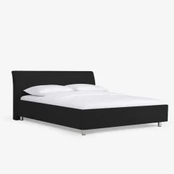 Schönes Stoffbett Fidelphia in Schwarz