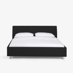 Schönes Stoffbett Fidelphia in Schwarz