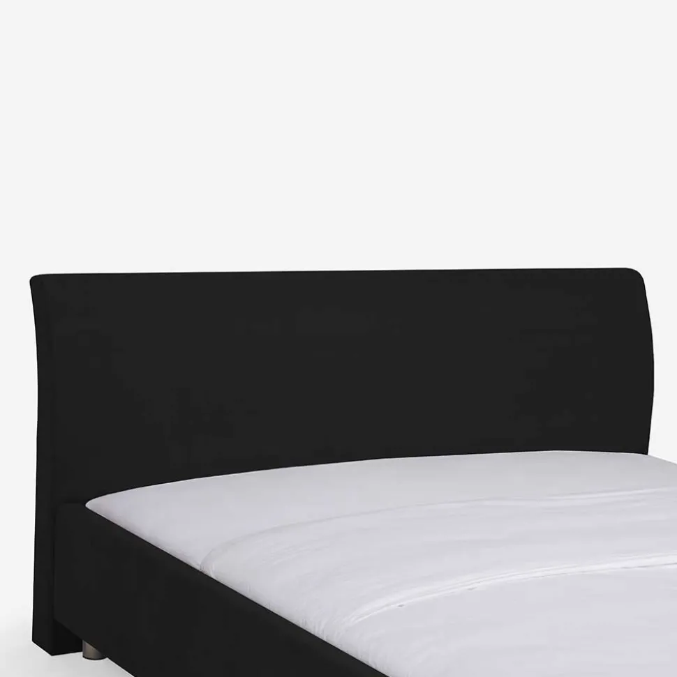 Schönes Stoffbett Fidelphia in Schwarz