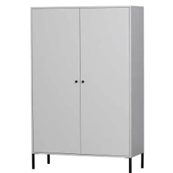 Schrank in Hellgrau und Schwarz - Aturin