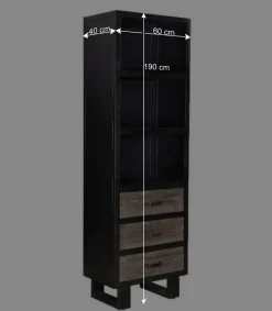 Schrank mit drei Schubladen & drei Fächern - Vebugran