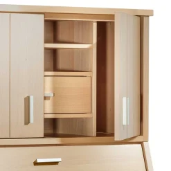 Schrank mit Schreibklappe in Buche Natur - Lidoral