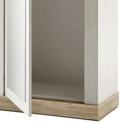 Schrank mit Spiegeltür & Garderobe - Nedita (dreiteilig)