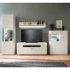 Schrankwand Wohnzimmer in Weiß - Hazime (vierteilig)