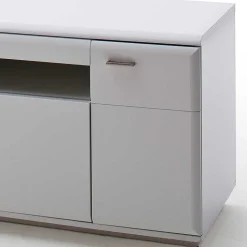 Schrankwand Wohnzimmer in Weiß - Hazime (vierteilig)