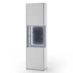 Schrankwand Wohnzimmer in Weiß - Hazime (vierteilig)