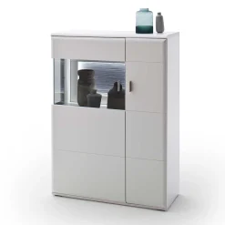 Schrankwand Wohnzimmer in Weiß - Hazime (vierteilig)