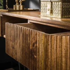 Schreibtisch aus Mangoholz in Sandfarben - Ciabeta