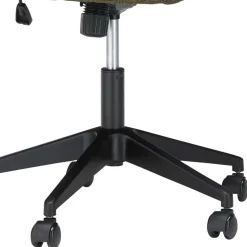 Schreibtisch Drehstuhl aus Strukturstoff Oliv Grün - Alexandro