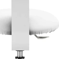 Schreibtisch Hocker mit Rückenlehne in Weiß - Tanta