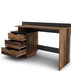 Schreibtisch in Altholz Optik mit Anthrazit - Georgia