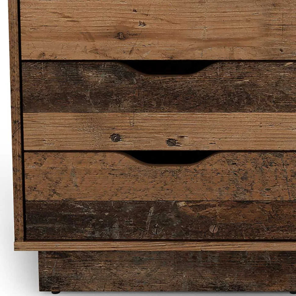 Schreibtisch in Altholz Optik mit Anthrazit - Georgia