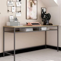 Schreibtisch in Eiche Optik & Grau - Georgy