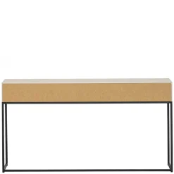 Schreibtisch in Hellgrau mit Schwarz - Lergavano