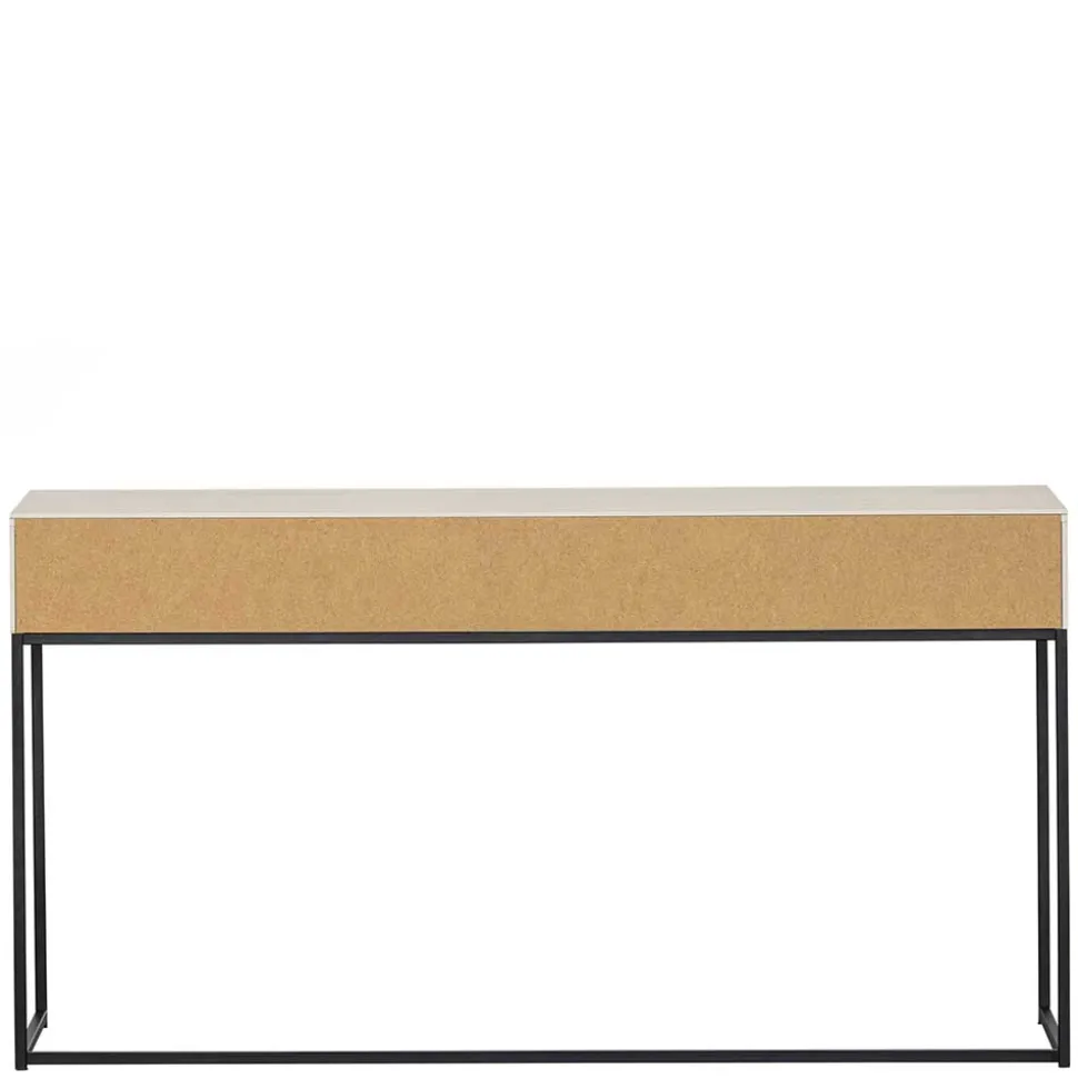 Schreibtisch in Hellgrau mit Schwarz - Lergavano