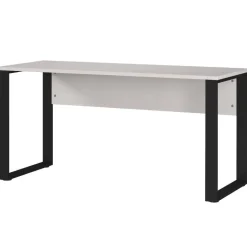 Schreibtisch in Hellgrau mit Schwarz - Chiron