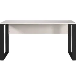 Schreibtisch in Hellgrau mit Schwarz - Chiron