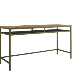 Schreibtisch in Walnuss Optik und Oliv Grün - Cedreona