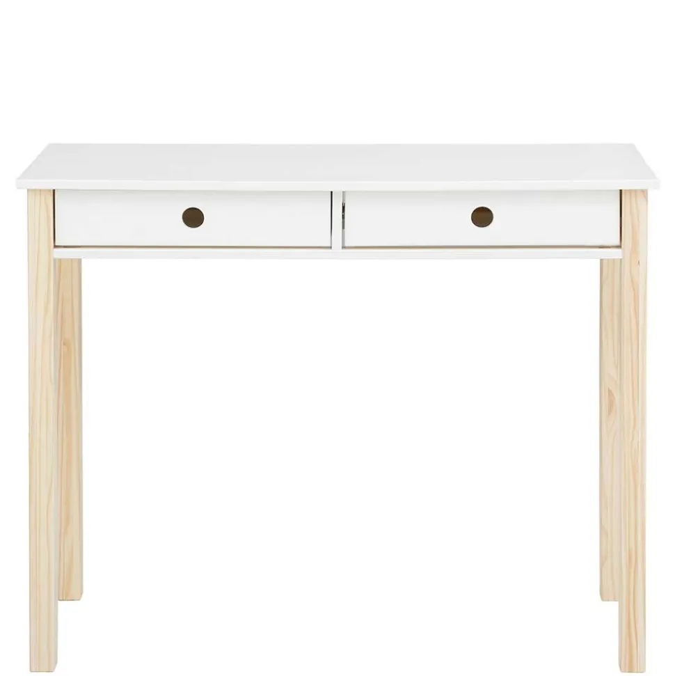 Schreibtisch in Weiß mit Kiefer - Cayman