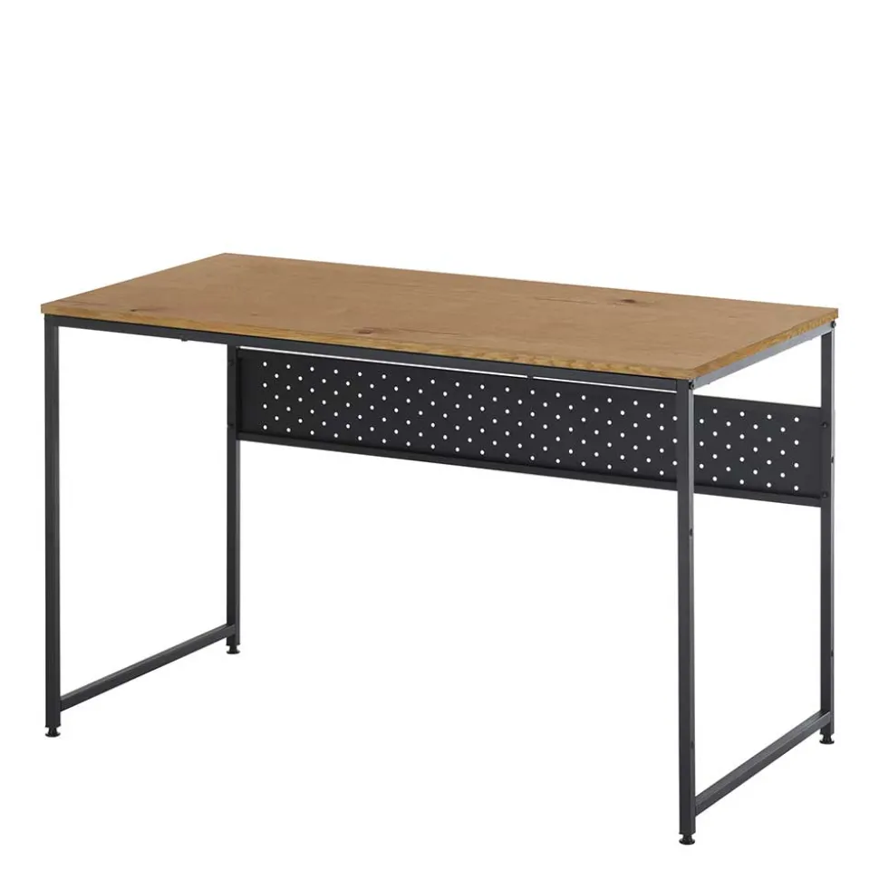 Schreibtisch in Wildeiche Optik und Schwarz - Caprera