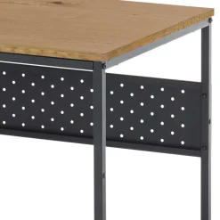 Schreibtisch in Wildeiche Optik und Schwarz - Caprera