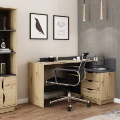 Schreibtisch in Wildeiche NB & Anthrazit - Lician