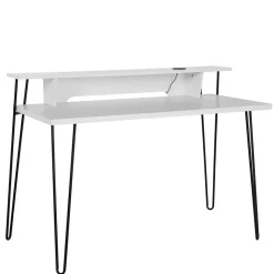 Schreibtisch mit Aufsatz in Weiß - Finlays