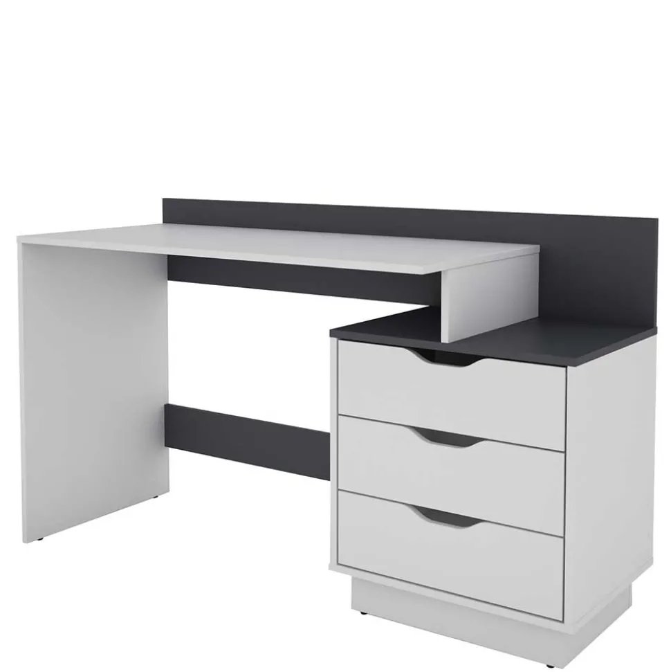 Schreibtisch mit drei Schubladen und Aufsatz - Dotagon