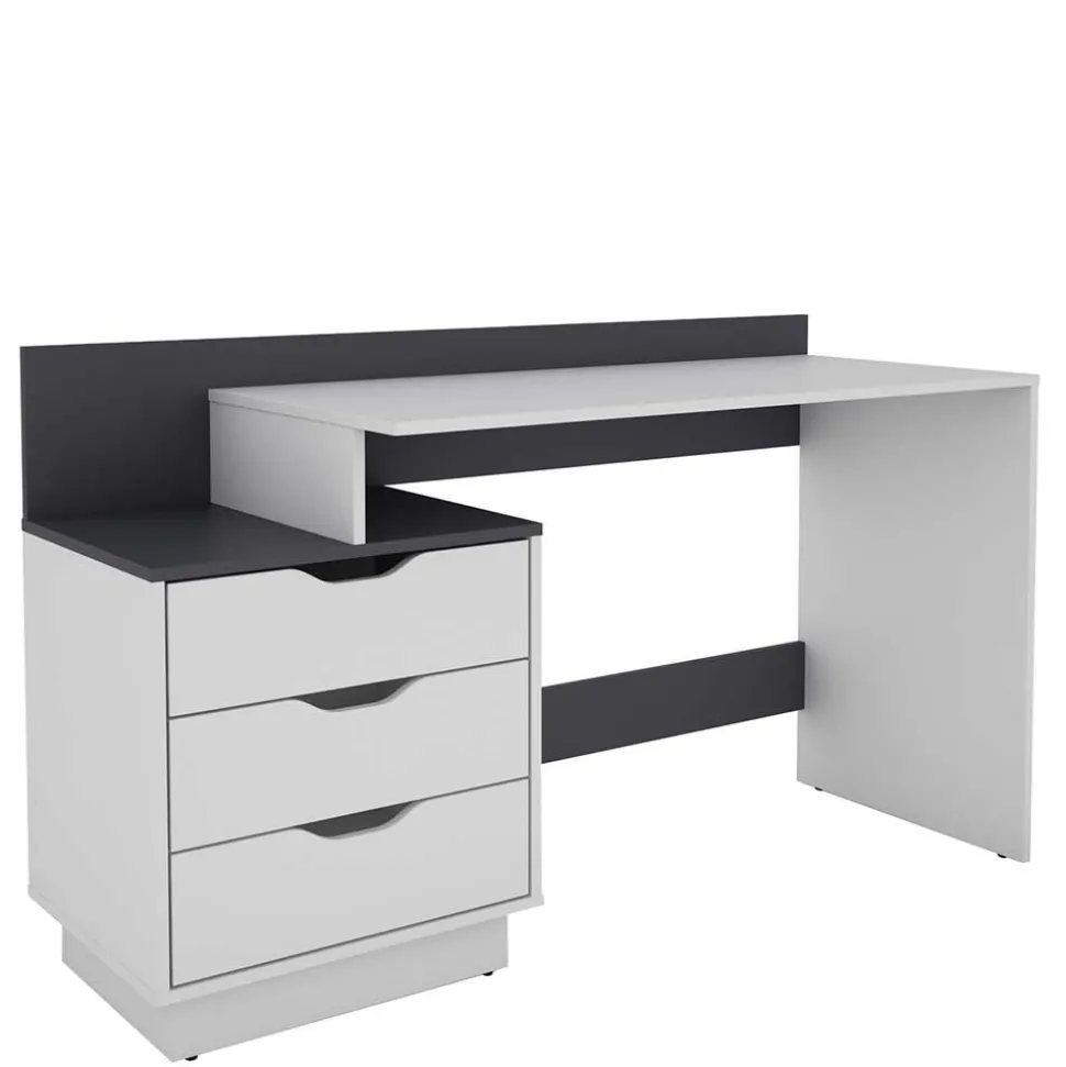 Schreibtisch mit drei Schubladen und Aufsatz - Dotagon