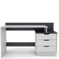 Schreibtisch mit drei Schubladen und Aufsatz - Dotagon