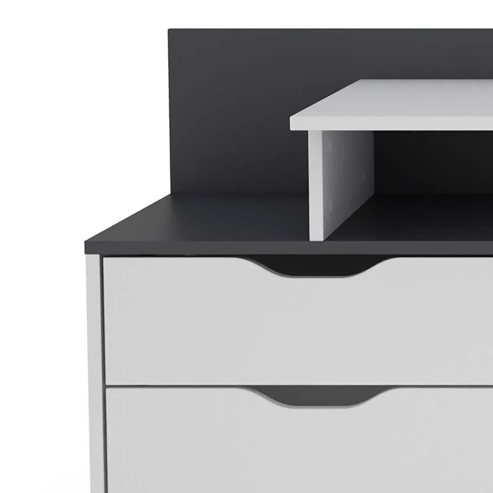 Schreibtisch mit drei Schubladen und Aufsatz - Dotagon