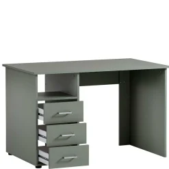Schreibtisch mit Schubladen in Graugrün - Fegura