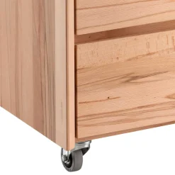 Schreibtisch Rollcontainer aus Massivholz - Senklas